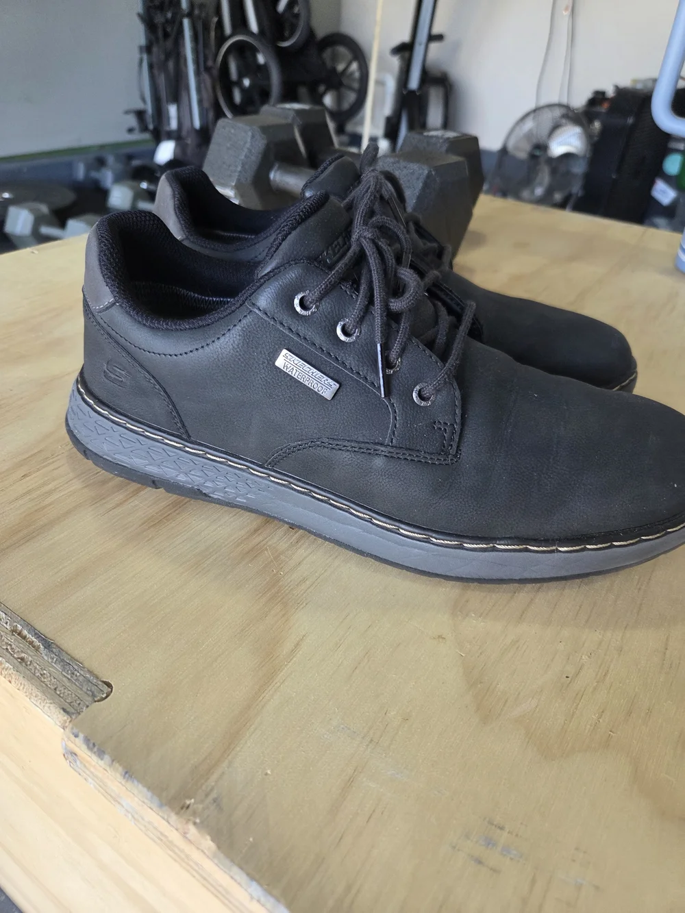 Men's Black Lace-Up Casual Shoes